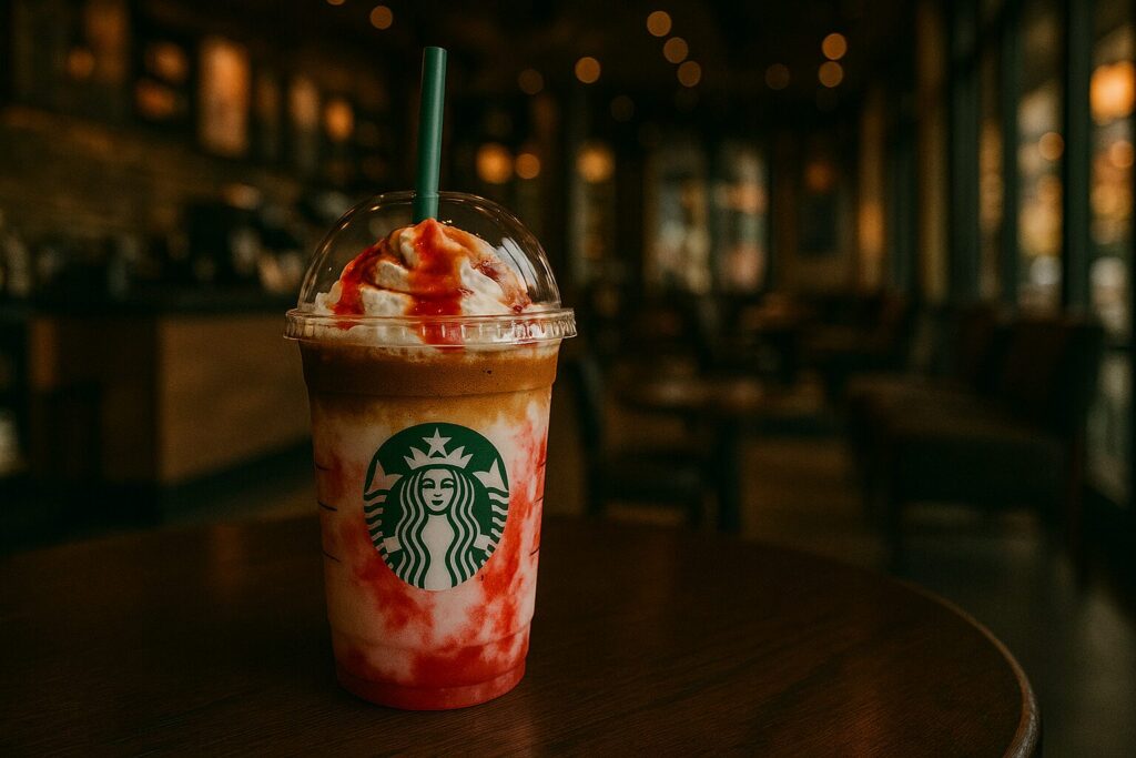 スタバのエスプレッソフラペチーノいちご追加