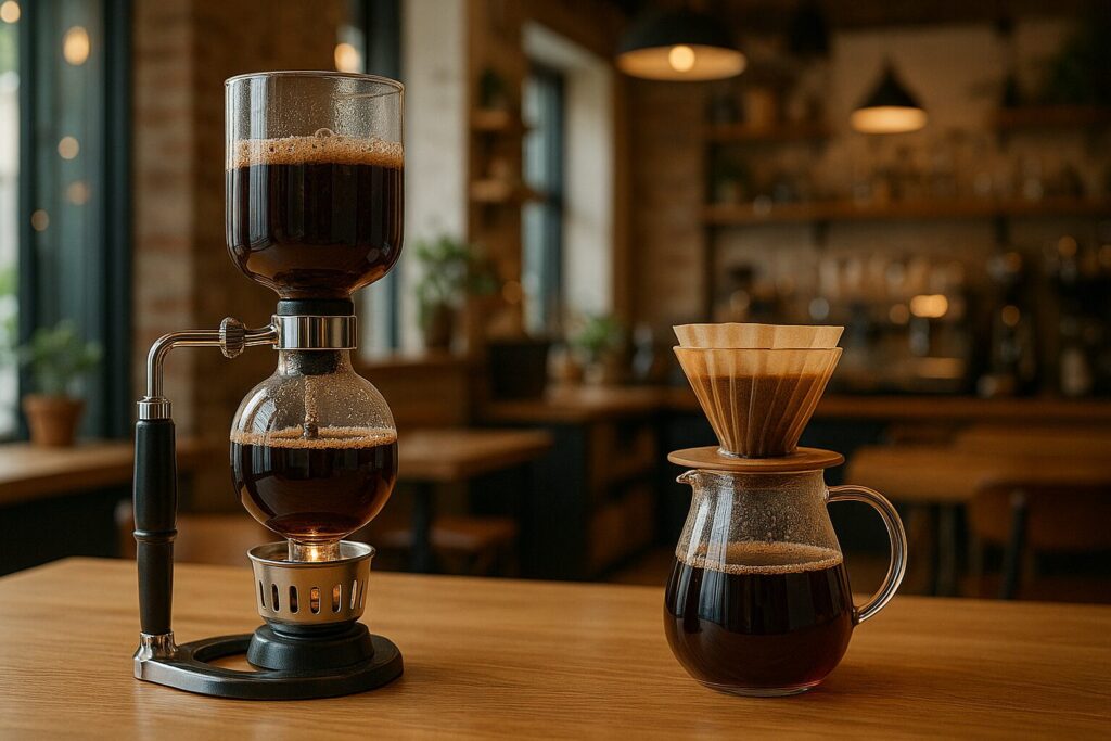 サイフォンコーヒーとドリップコーヒー